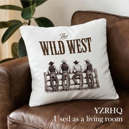 Western Cowboy Pillow Cover 18x18 Double-Sided - color: Color-9