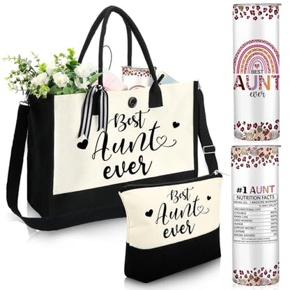 Silkfly 3 Pcs Best Aunt Ever Gifts Set for Thanksgiving Christmas Day - style: Best Aunt Ever