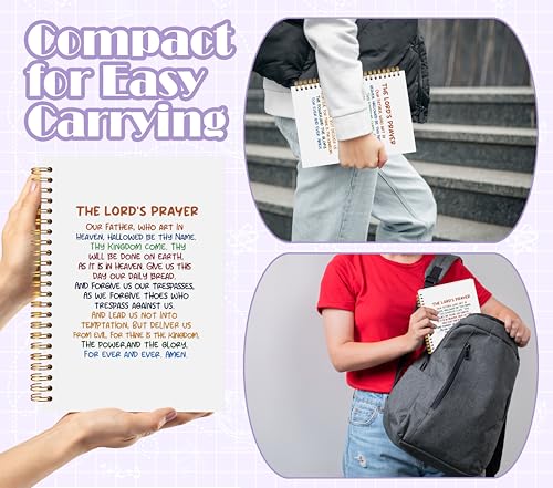 the Lord's Prayer Christian Notebook Journal 5.5x8.3, Our Father Prayer Bible Journaling Notebooks for Women Men Note Taking, Religious Hardcover Spiral Notebook - color: Prayer Blank Book 05