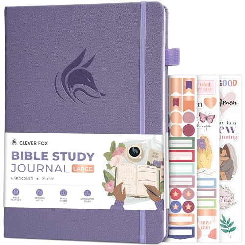 Clever Fox Bible Study Journal, Guide, Supplies for Women 7x10 Lavender - color: Lavender, size: Smaller than A4 (7" x 10")