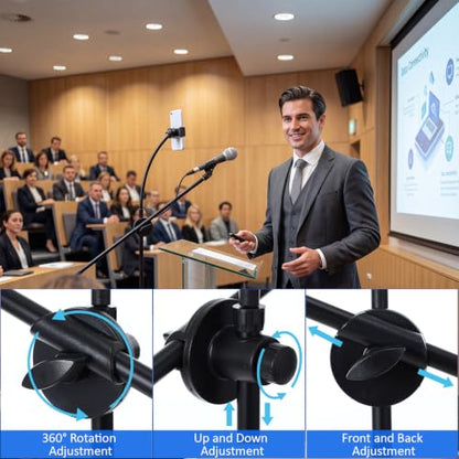 Sherr 2 Pcs Adjustable Microphone Mic Stands Bulk, Mic1 - style: Mic1