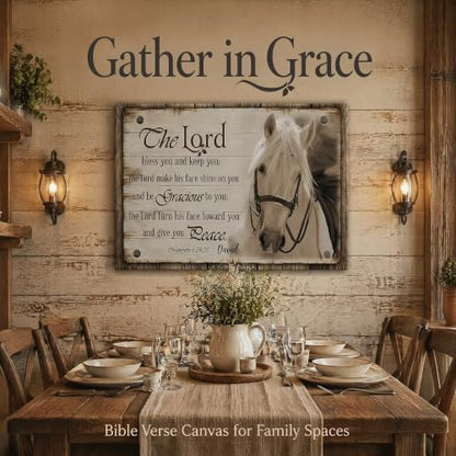 Ipplee Custom Religious Wall Plaque with Name, Christian Horse Lover Gift - color: Design05