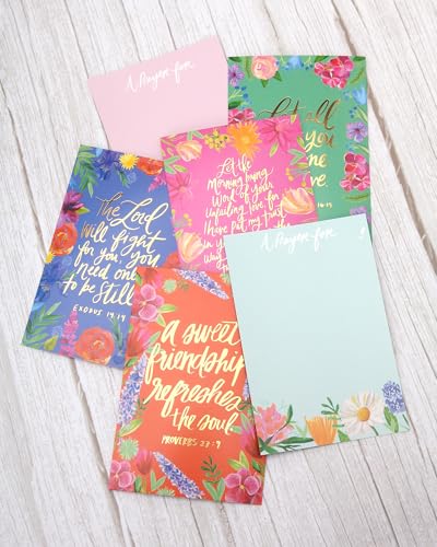WORLD TRAVELER Scripture & Prayer Cards, 36 Prayer Cards, Gift Boxed 4x6 - color: Floral Wreath