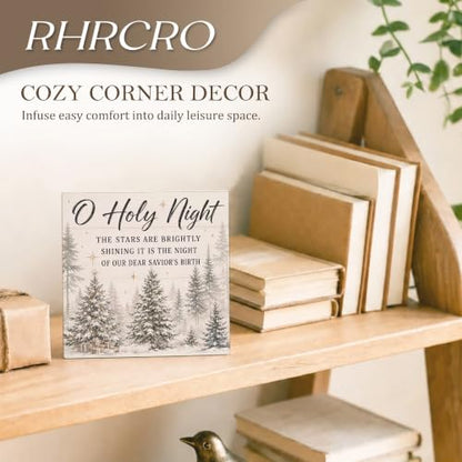 Christmas Christian Decor Wooden Box Sign