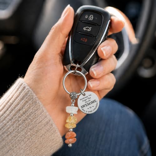 Crystal Keychain Gifts For Women, Friend, Coworker, Daughter, Mom, Faith - color: You're Awesome