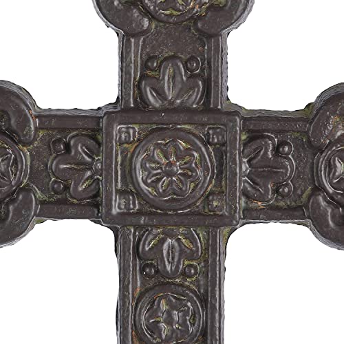 Retrome 8.5" H Cast Iron Wall Cross Home Decor, Green……
