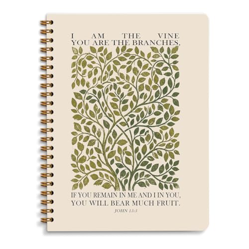 Christian Spiral Notebook Journal, Religious Christian Gifts for Women - color: Bible Quote