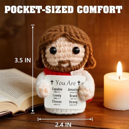 Positive Crochet Jesus Stocking Stuffers for Kids Teens Women Friend