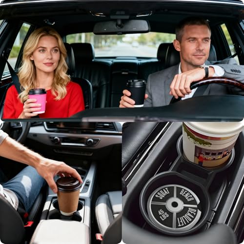 Ceramic Car Cup Coasters 2PCS - Barbell - color: Barbell