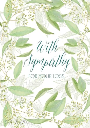 KJV Peaceful Greenery Sympathy Card, 1 Count - color: Sky and Clouds