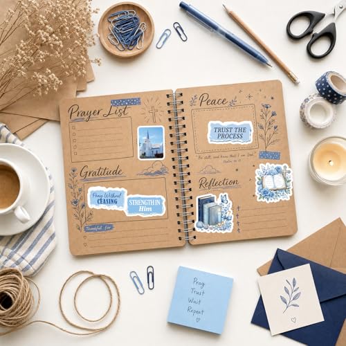 Ocean Prayer Board Supplies - 50 Pcs Blue Christian Jesus Stickers - color: Blue Ocean