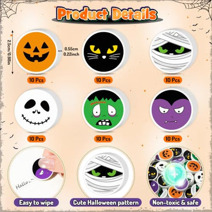 Halloween Character Mini Erasers Bulk, 60PCS Kid Student Party Favor - style: Halloween Character