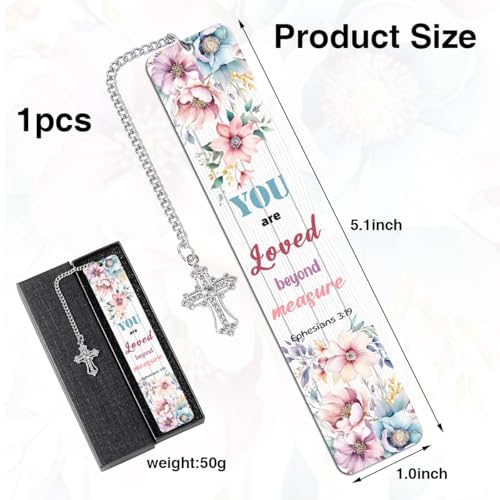 Metal Bible Verse Bookmarks Gifts, Christian Gifts for Women, Religious Motivational Book Marker for Friends Girl Sister Female Bookworms Book Club Religious Gift - style: YOU are Loved beyond meagure