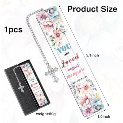Metal Bible Verse Bookmarks Gifts, Christian Gifts for Women, Religious Motivational Book Marker for Friends Girl Sister Female Bookworms Book Club Religious Gift - style: YOU are Loved beyond meagure