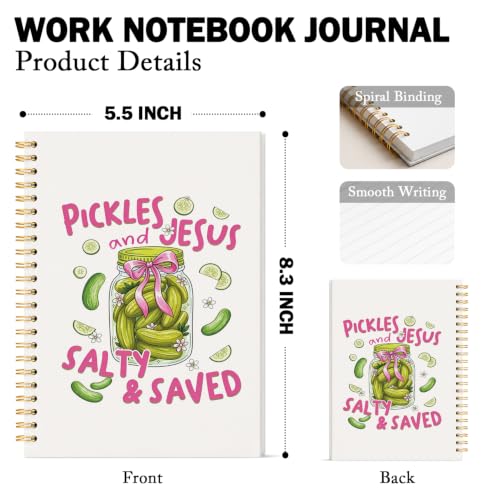 Jesus Cucumber Christian Church Notebook Journal for Women Teen Girls - color: Christian Cucumber
