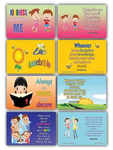 NewEights Daily Devotional Topical Bible Verses Kids (30 Cards x 2 Set)