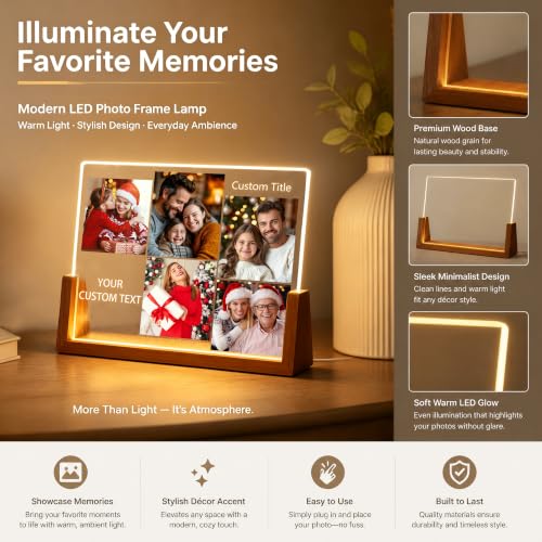 Custom Family Picture Frame,Personalized Gifts for Women Men Mom Dad - color: S9