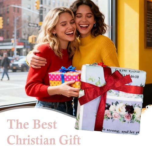 Christian Gifts for Women, Religious Birthday Blanket 60"X50" - color: Flower-christian