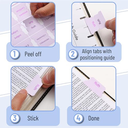 Mr. Pen- Laminated Bible Tabs, 75 pcs, Dusty Lilac - color: Dusty Lilac