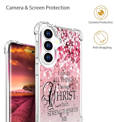 for Samsung Galaxy S26+ Plus Case - Pink Bible Verses - color: Pink Bible Verses, size: Galaxy S26+ Plus