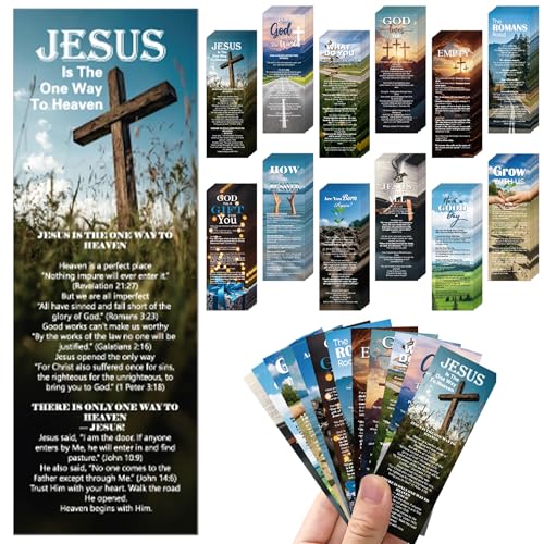 120 Pcs Christian Paper Bookmarks, Religious Gospel Tracts Card for Evangelism, Bible Verse Salvation Scripture Bookmarks Bulk for Women Man Church & Office Supplies Book Lovers Gift - color: Gospel