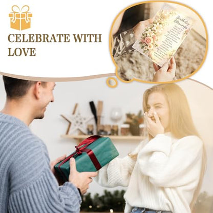 Qiliji Religious Birthday Blessings Card, Christian Birthday Card for Men Women, Religious Bday Cards Gifts Friend Coworker Family - color: Birthday Blessings