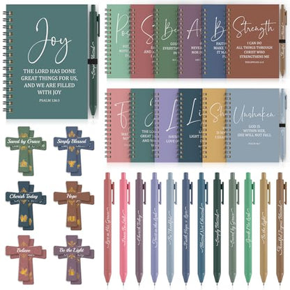 36 Pcs Christian Bulk Gifts for Women: Boho Prayer Journal Religious Gifts - color: Boho Color