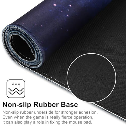 XXL Gaming Mouse Pad 35.4x15.7 Professional Large Mouse Pad & Computer Game Mouse Mat-90x40 Spacebluedot - color: Spacebluedot, size: 35.4L x 15.7W inches