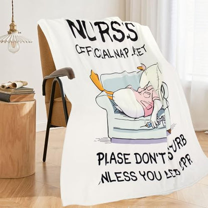 Nurse Gifts for Women, Nurse Week Appreciation Gifts Blanket - color: White-nurse