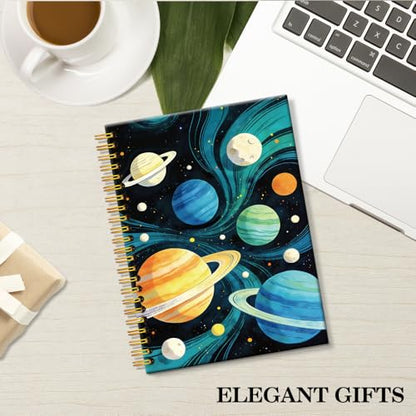 ERHACHAIJIA Celestial Galaxy Line Spiral Notebook Gifts for Student Teacher - color: Starry Sky Blue