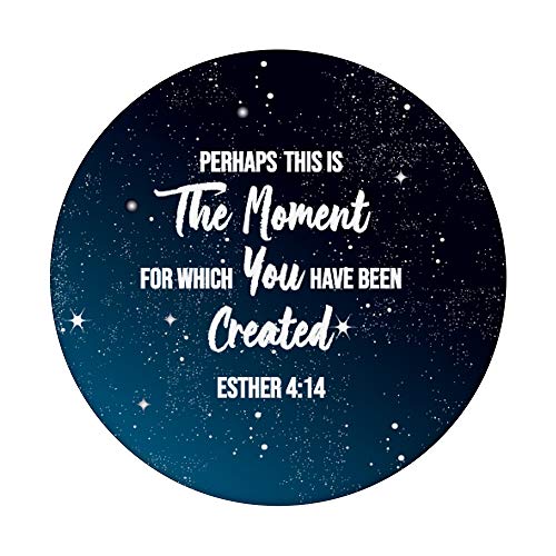 Christian Bible Verse Esther 4 14 Inspirational Blue PopSockets Swappable PopGrip