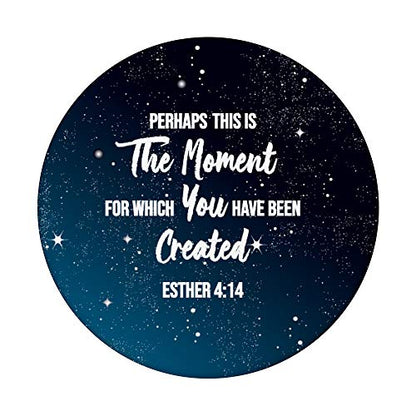 Christian Bible Verse Esther 4 14 Inspirational Blue PopSockets Swappable PopGrip