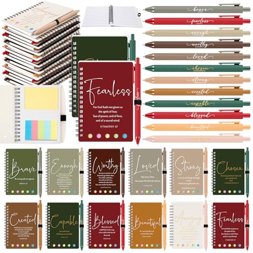 60 Sets Christian Gifts Bulk Prayer Journal, Pen, Bright Color, Simple - color: Bright Color, size: Simple