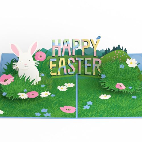 Lovepop Happy Easter Spring Meadow Pop-Up Card with Notecard & Envelope - color: Happy Easter Spring Meadow