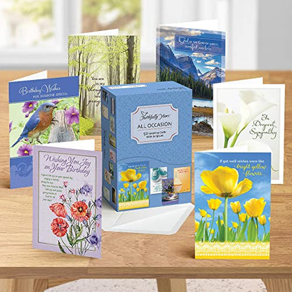 Faithfully Yours Designer Greetings Inspirational Boxed Card 50 Pack