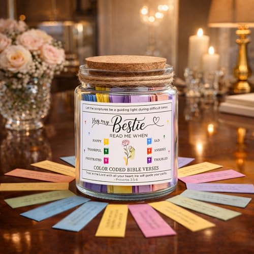 Bible Verse Jar for Best Friend – 92 Encouraging Scriptures - color: Bible For Bestie