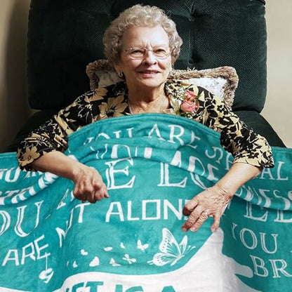 Healing Hug Blanket 60"x50", Encouragement Inspirational Thinking of You Gifts for Women, Chemotherapy Must Haves, Get Well Gifts for Women After Surgery, Teal - color: You Are-teal