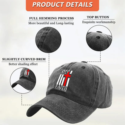 Christian Baseball Cap for Men & Women - Embroidered Jesus Cross Hat, Adjustable Christian Gifts - color: Christian-themed Hats-21