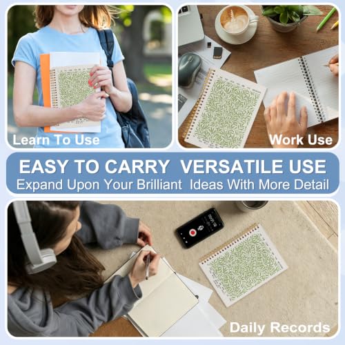 Green Botanical Christian Notebook Journal, 5.5x8.3 - color: white-Green Botanical