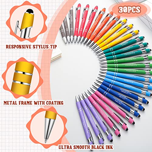 Geosar 30Pcs Christian Bible Verse Ballpoint Pen Gift Scripture, Colorful - color: Colorful