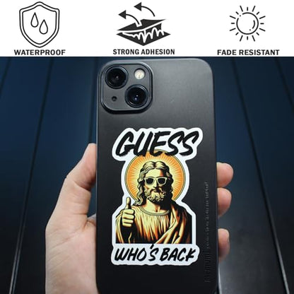(9Pcs) Funny Jesus Stickers Pack,Size 3 in, Christian Humor Meme Waterproof Vinyl Decals for Laptops Water Bottles Journals Stanley Cup