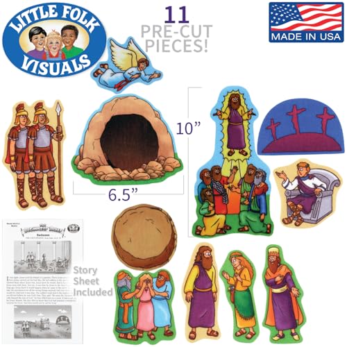 Little Folk Visuals Beginners Bible: Easter Precut Felt Pieces, 11 Pieces Set