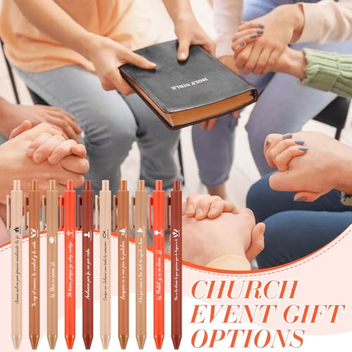 Sayglossy 100 Pcs Christian Spanish Ballpoint Pen Relgious Gift, Orange - color: Orange