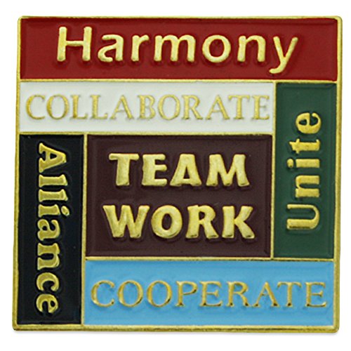 PinMart Teamwork Employee Recognition Award Enamel Lapel Pin - color: Corporate Harmony Teamwork Unite, size: 25 Pack