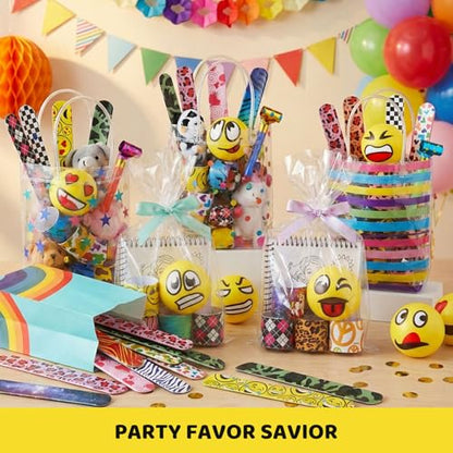 LovesTown Slap Bracelets for Kids, 48 PCS Snap Bracelets Party Favors - style: Kids