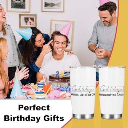 Inspirational Gifts for Women Men Mom Tumbler, Positive Bible Verse Christian Gifts Christmas Birthday Boss Day, Faith Religious Coffee Mug Stainless Steel Vacuum Insulated Double Wall Travel Cup - color: God Fidence 1226