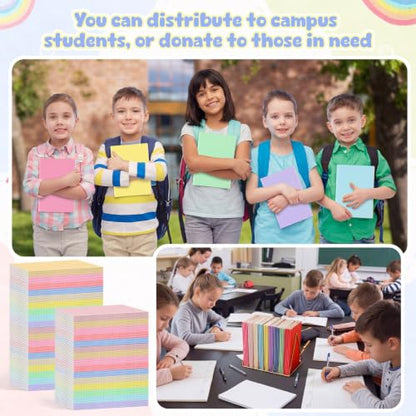 Handepo 100 Pack A5 Composition Notebooks 5"x8" Wide Ruled Notebook - color: Classic Macaron, size: A5