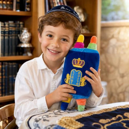 Rite Lite My Soft Torah Plush Toy Shabbat Gifts Educational Judaica Shabbos Hebrew Simchat Jewish Gifts Fun & Educational Party Favors | Ideal for Play, Learning, & Celebrating Jewish Traditions 8" H - size: Small