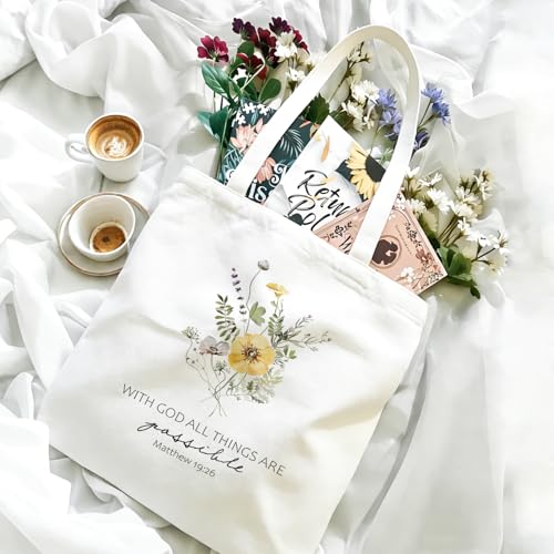 Bible Tote Bags Cute Christian Preppy Canvas Tote Bag Christian Gifts for Women Reusable Shopping Bags(Parent) - color: Bible-10