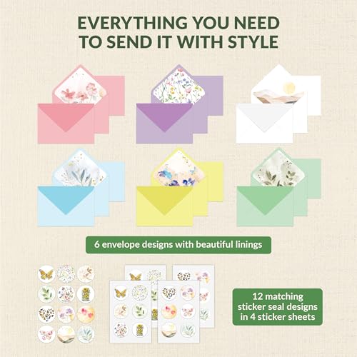 Decorably 24 Pack Gold Foil 4x6in Christian Thinking of You Cards